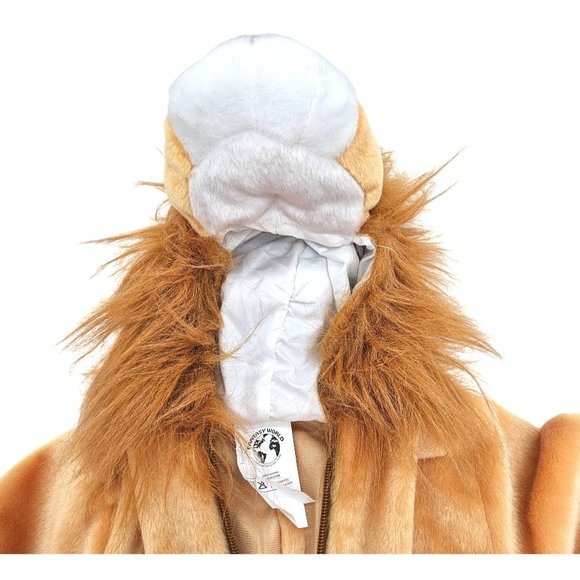 Fantasy World SOFT Lion Baby 12-18 Months Costume Zip Front Plush Hooded Animal - Picture 2 of 4